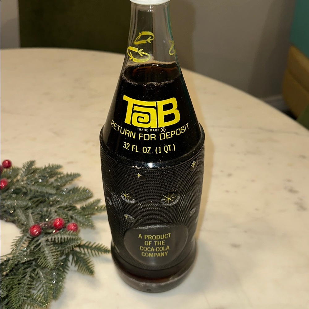 Vintage Coca-Cola Glass Bottle with Black and Yellow Design - Picture 2 of 5